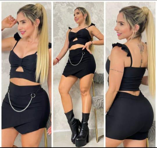 Conjunto Blusas Falda Short
