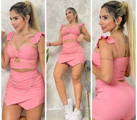 Conjunto Blusas Falda Short