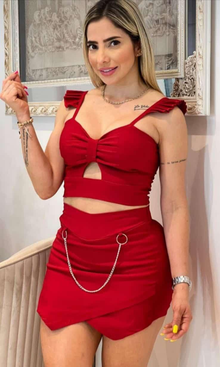 Conjunto Blusas Falda Short