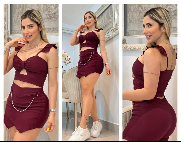Conjunto Blusas Falda Short