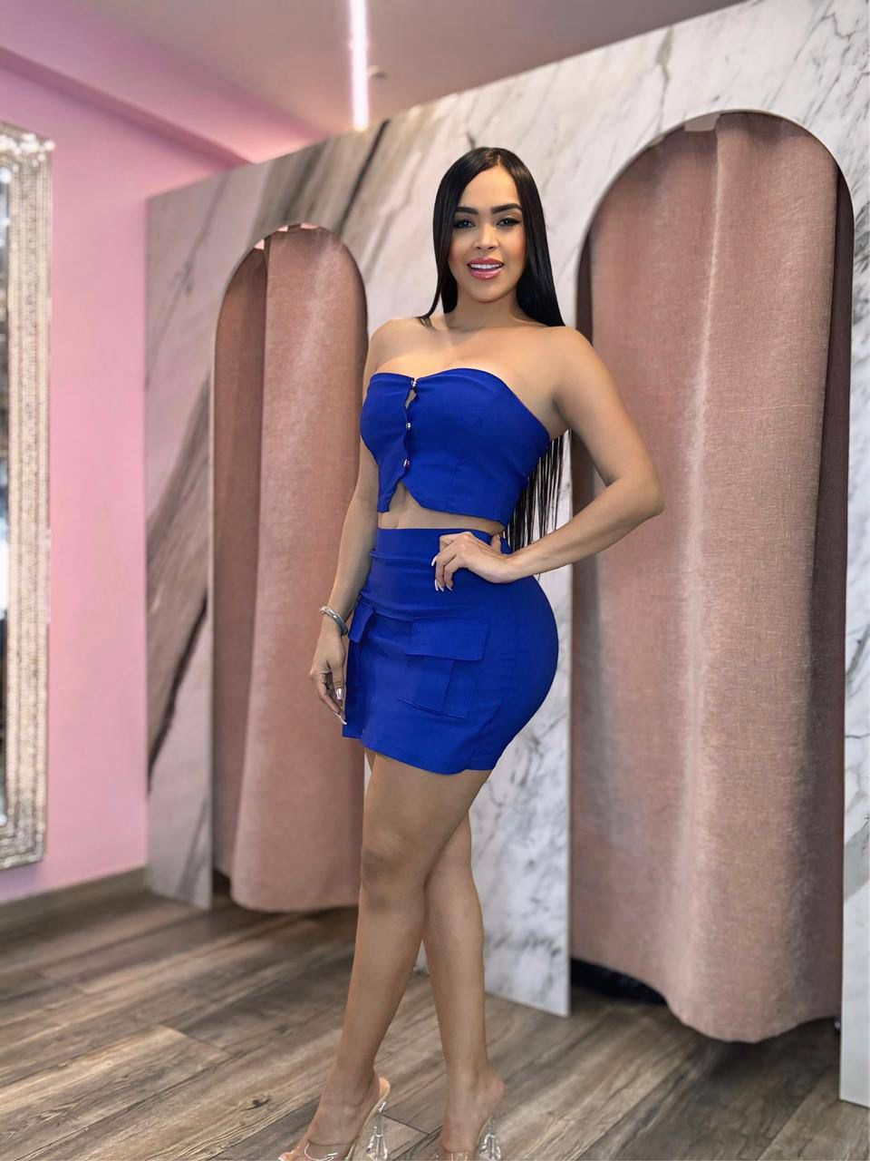 Conjunto Falda Short y Blusa