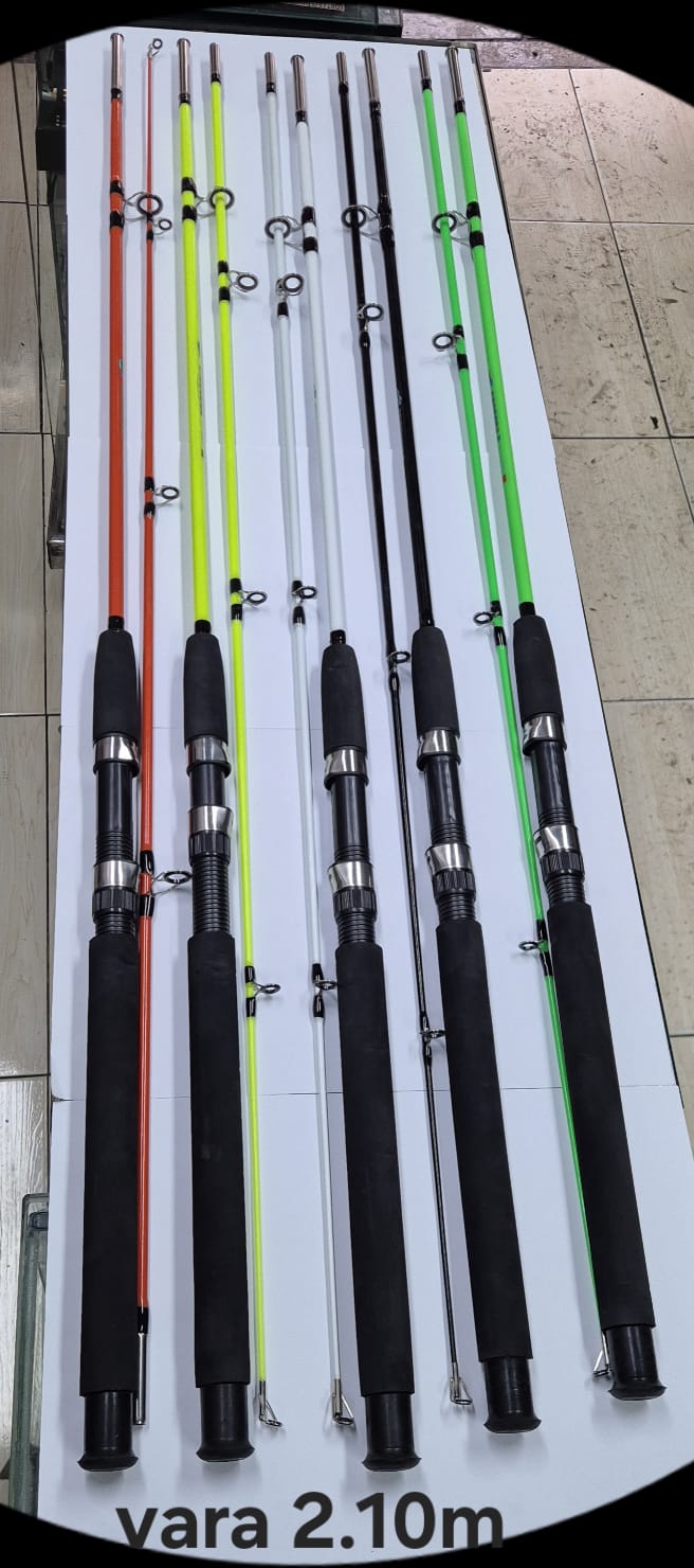 Caña De Pescar 2 cuerpos Fibra Maciza